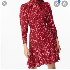 Rebecca Taylor Blurry Heart Silk Dress
